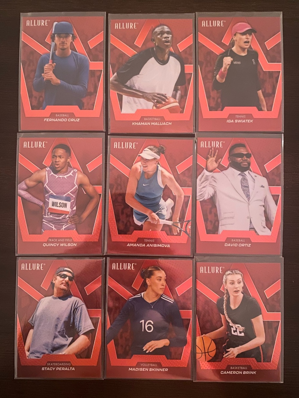 2025 Allure Goodwin Champions Red Rainbow Lot (9 Cards)